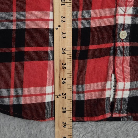 Lucky Brand Saturday Stretch Long Sleeve Shirt Mens XL Red Plaid Pockets Casual - Picture 6 of 7